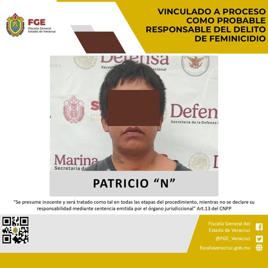 Vinculado a proceso como probable responsable del delito de feminicidio