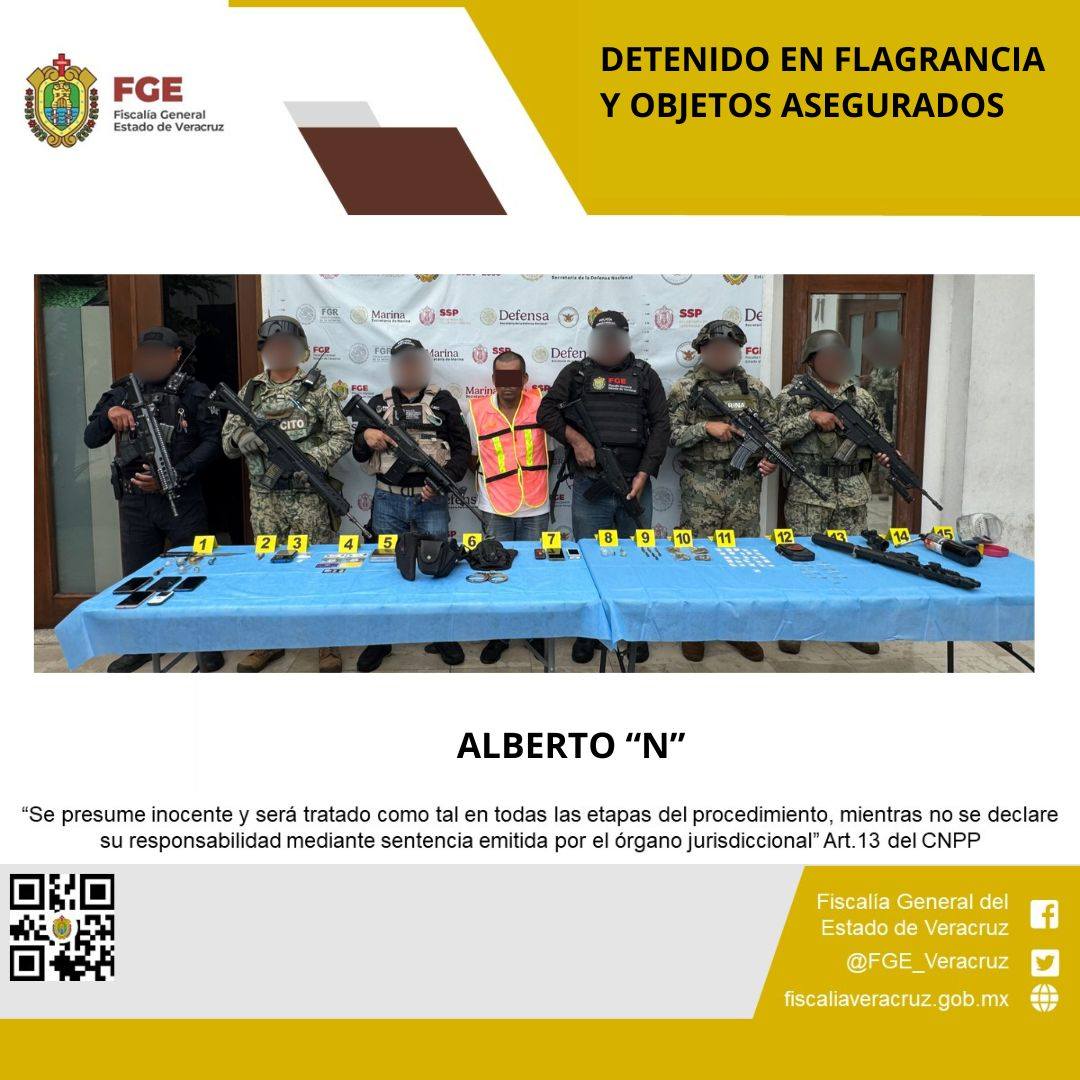 UNA PERSONA DETENIDA Y OBJETOS ASEGURADOS EN OPERATIVO DE CATEO CON FUERZAS FEDERALES Y ESTATALES EN CÓRDOBA