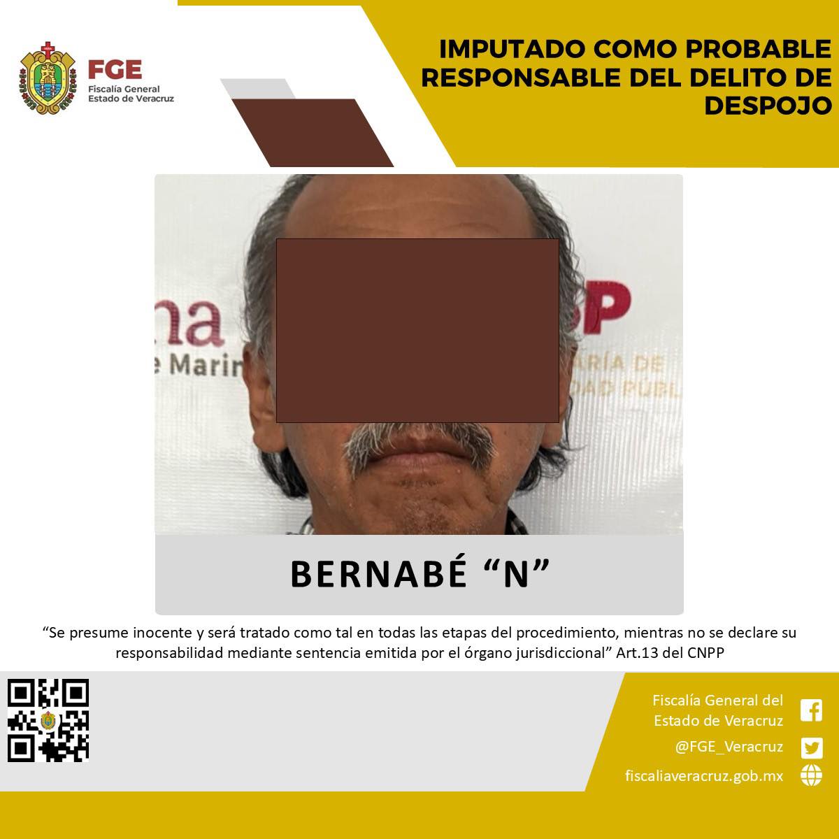 Imputado como probable responsable del delito de despojo