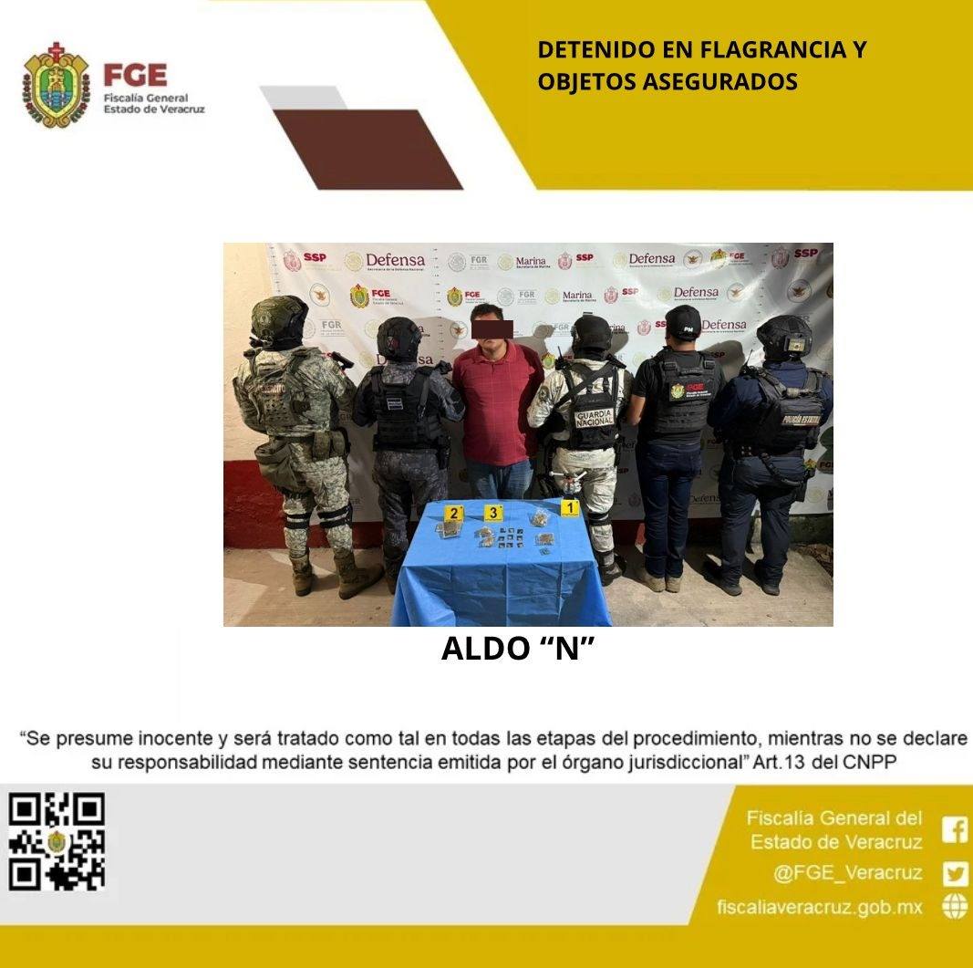 UNA PERSONA DETENIDA Y OBJETOS ASEGURADOS EN OPERATIVO DE CATEO CON FUERZAS FEDERALES, ESTATALES Y MUNICIPALES EN PLAYA VICENTE