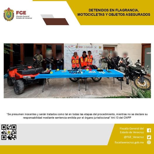 CINCO PERSONAS DETENIDAS, OBJETOS Y MOTOCICLETAS ASEGURADAS EN OPERATIVO DE CATEO CON FUERZAS FEDERALES Y ESTATALES EN CHOCAMÁN.