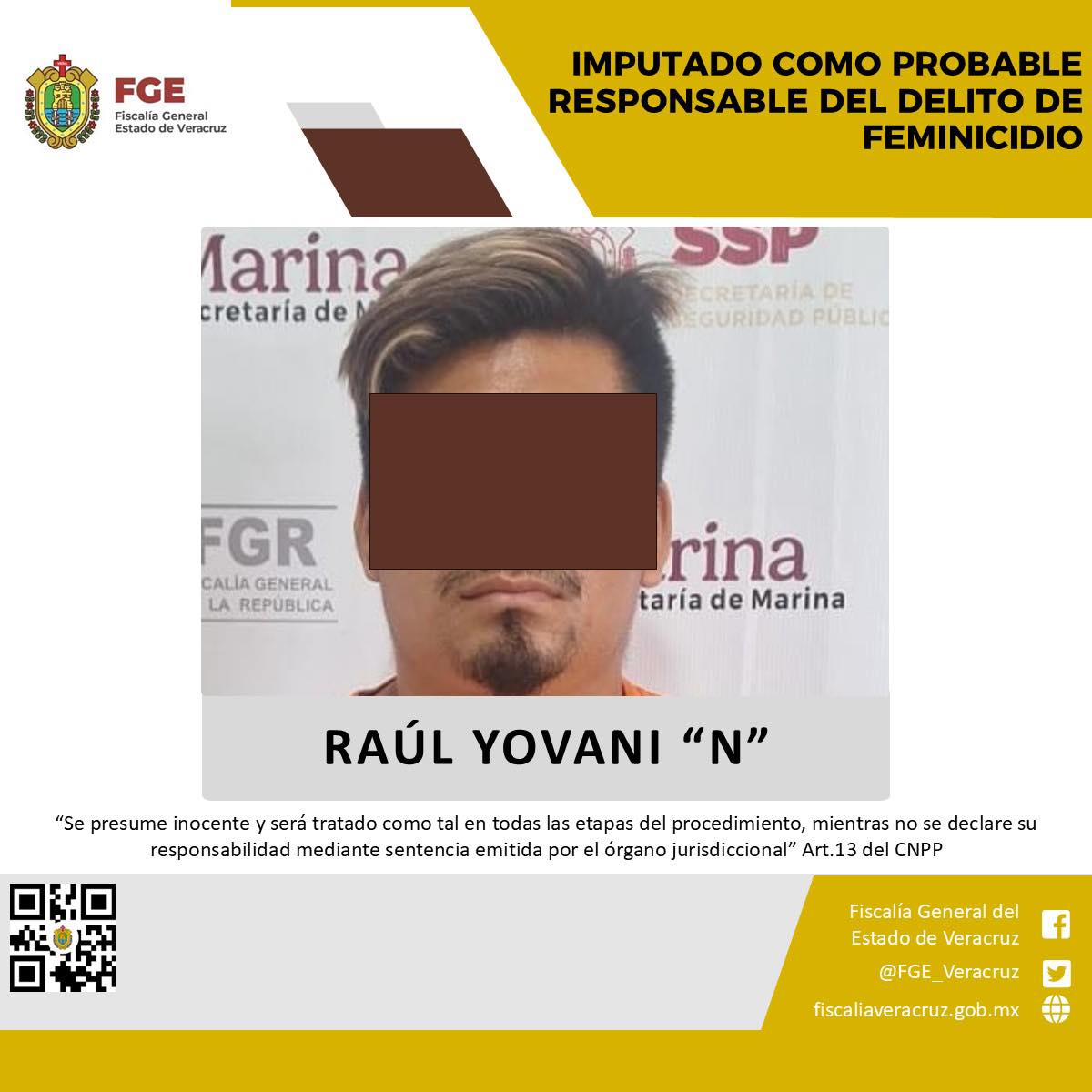 Imputado como probable responsable del delito de feminicidio