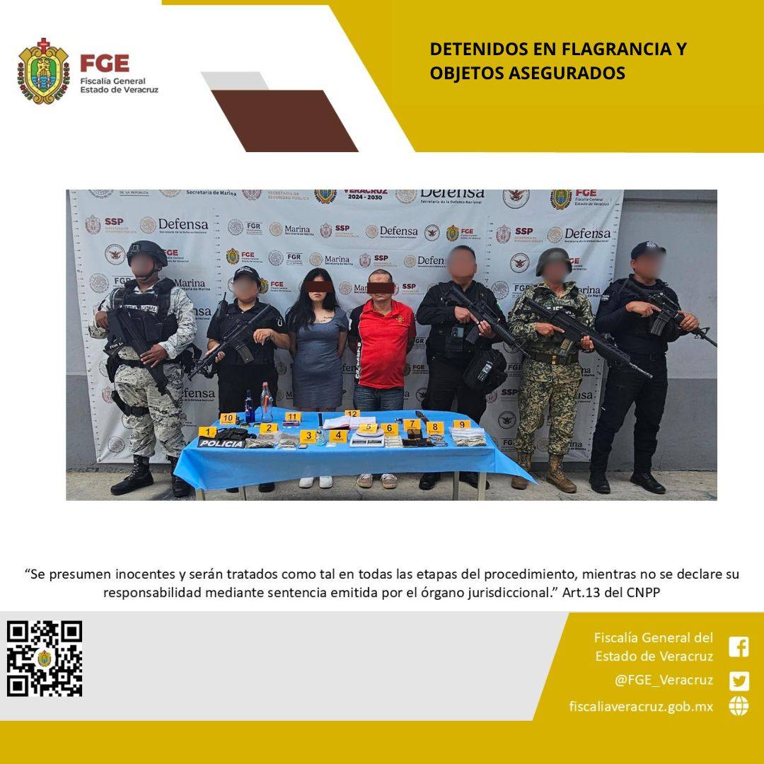 DOS PERSONAS DETENIDAS Y OBJETOS ASEGURADOS EN OPERATIVO DE CATEO CON FUERZAS FEDERALES Y ESTATALES EN XALAPA