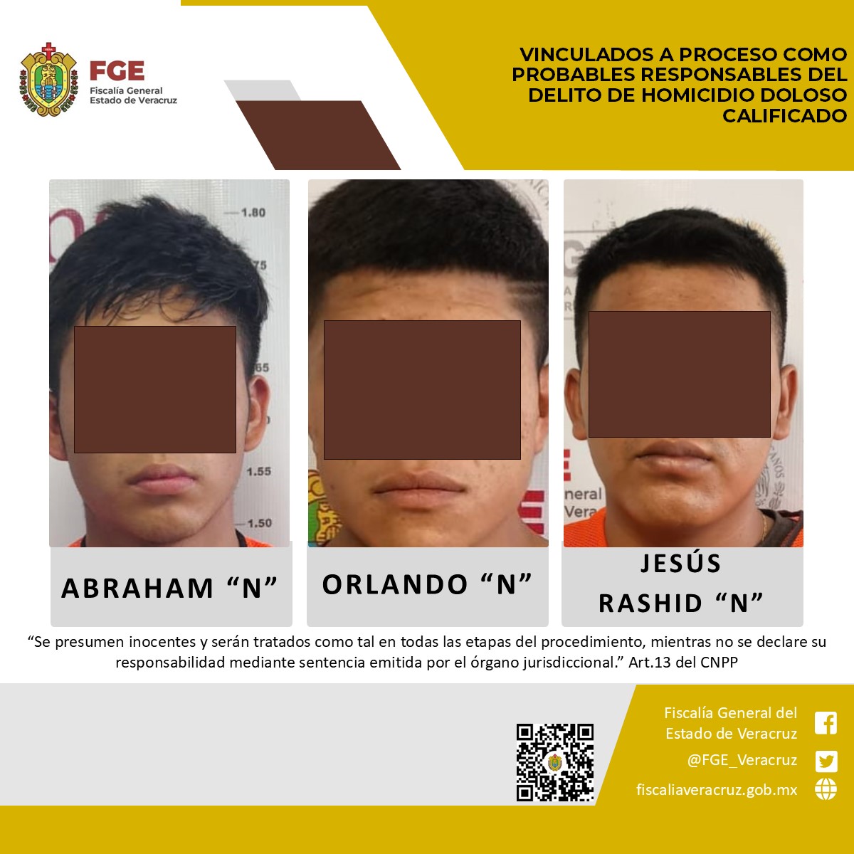 Vinculados a proceso como probables responsables del delito de homicidio doloso calificado