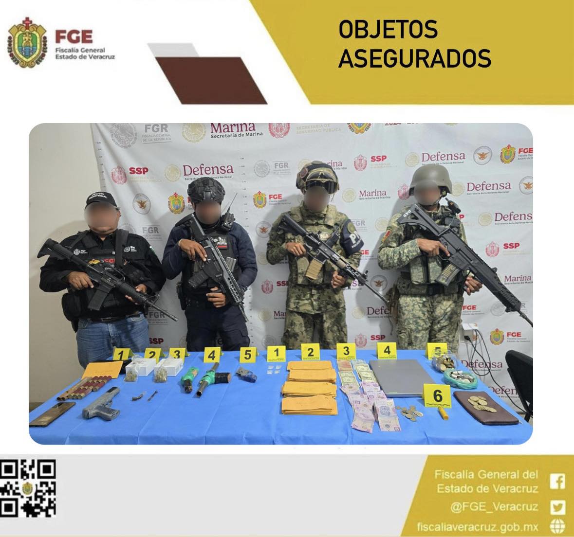 OBJETOS ASEGURADOS EN OPERATIVO DE CATEO CON FUERZAS FEDERALES Y ESTATALES EN MALTRATA