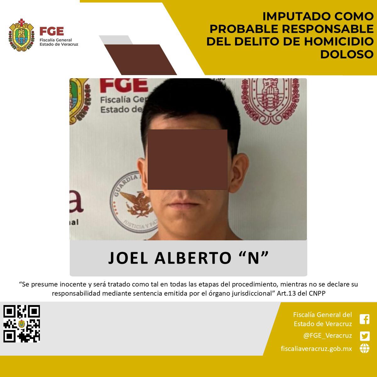 Imputado como probable responsable del delito de homicidio doloso