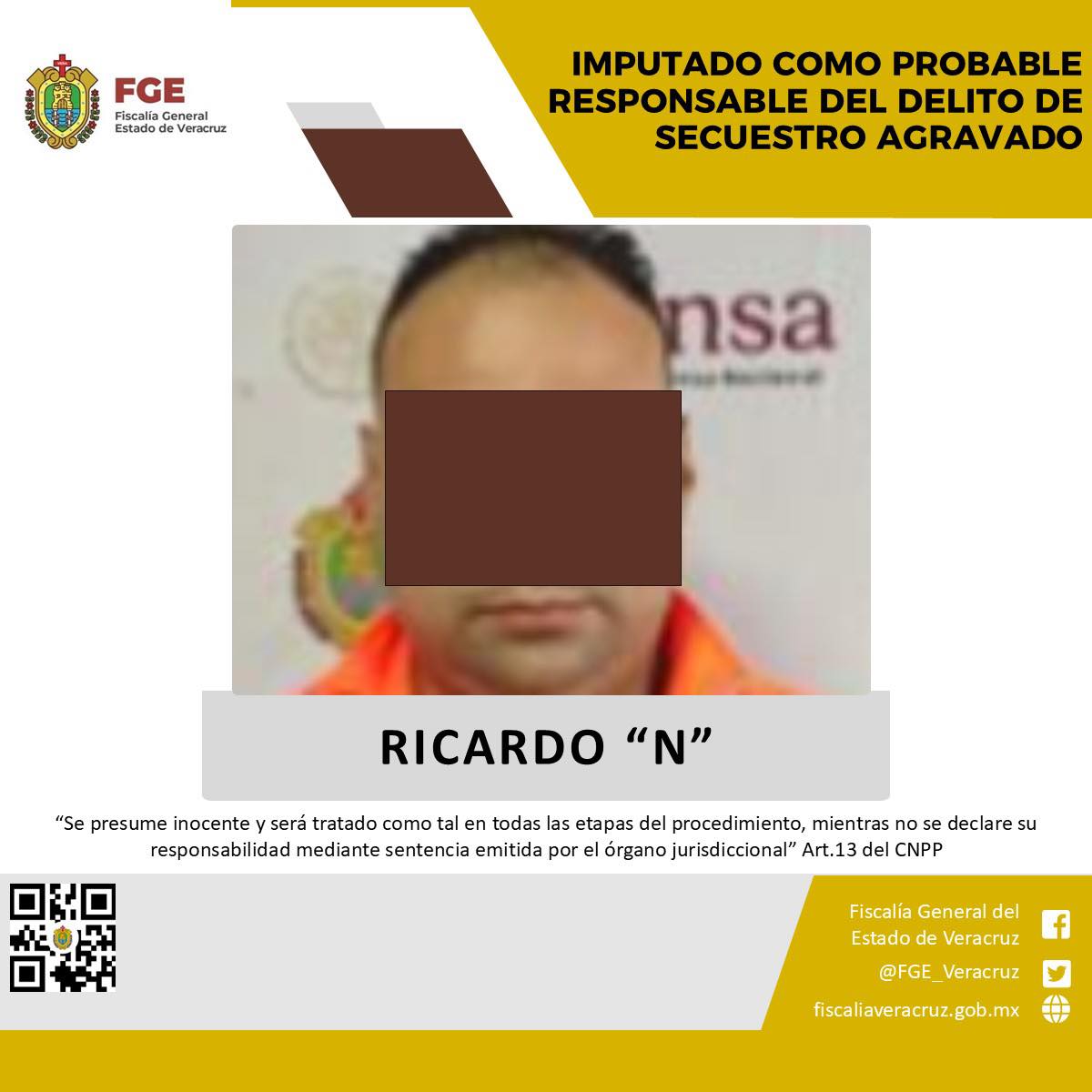 PRISIÓN PREVENTIVA COMO PROBABLE RESPONSABLE DEL DELITO DE SECUESTRO AGRAVADO