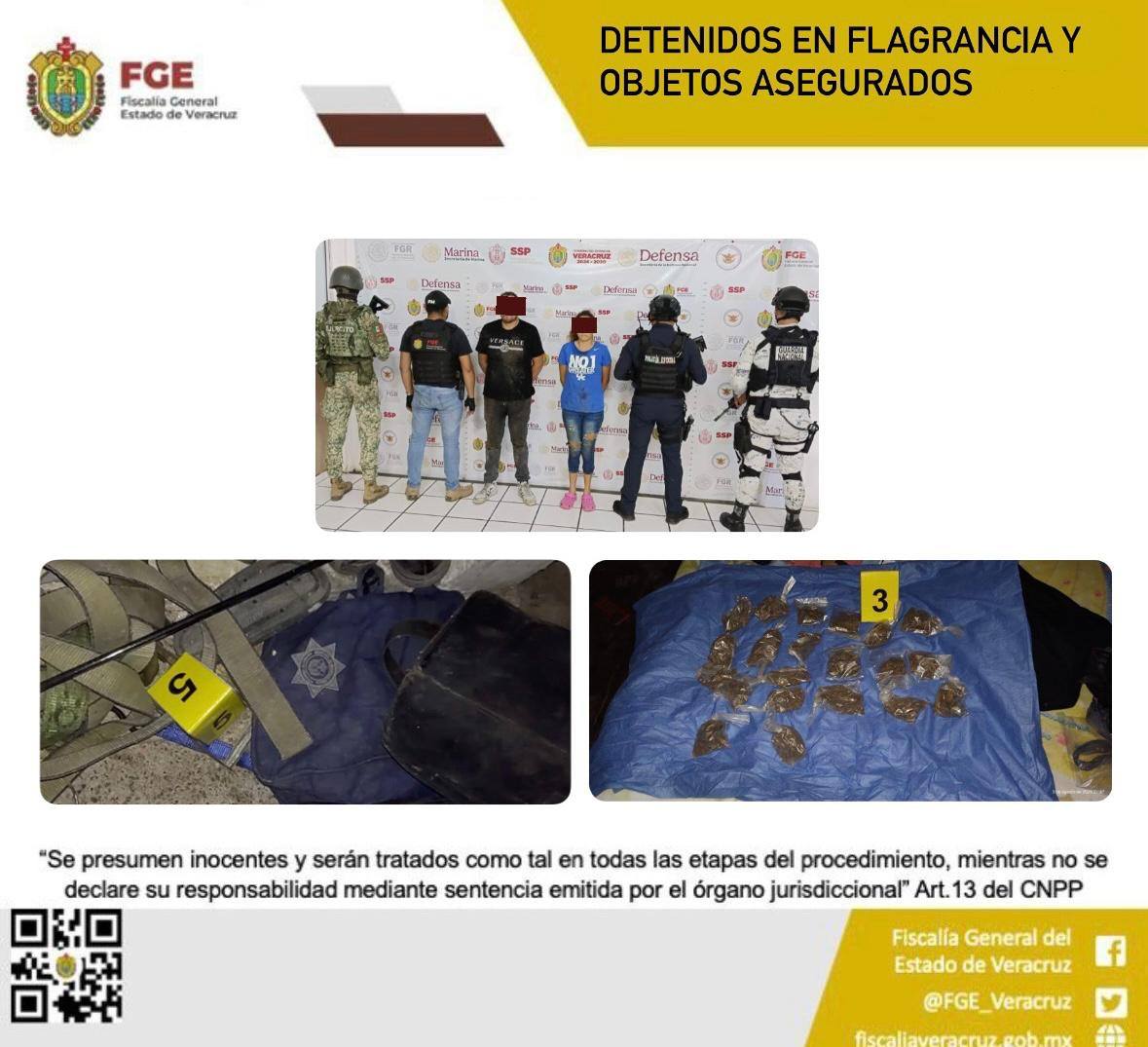 DOS PERSONAS DETENIDAS, UNA MOTOCICLETA Y OBJETOS ASEGURADOS EN OPERATIVO DE CATEO CON FUERZAS FEDERALES Y ESTATALES EN MANLIO FABIO ALTAMIRANO