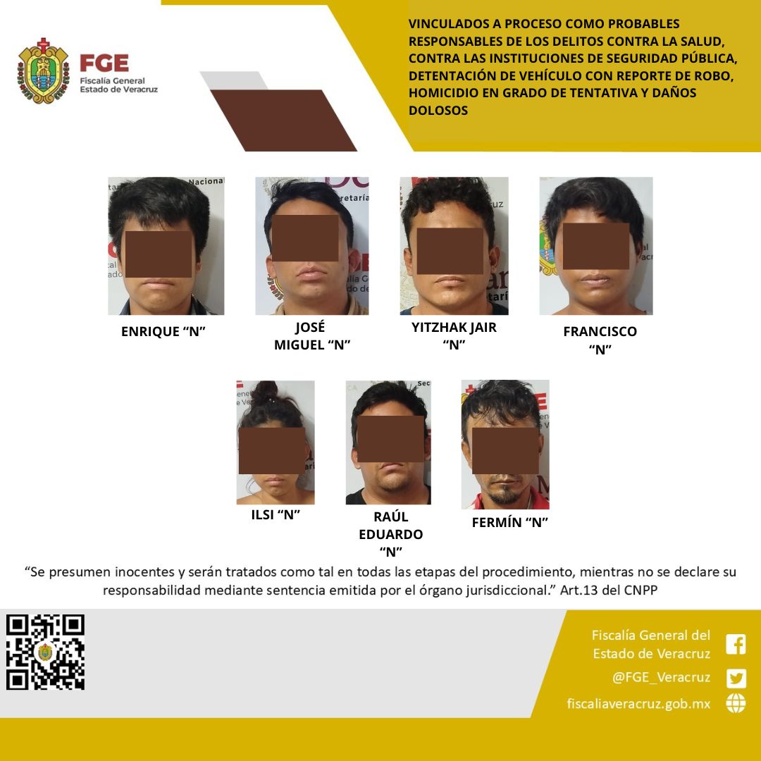 FGE OBTIENE PRISION PREVENTIVA OFICIOSA CONTRA SIETE OBJETIVOS PRIORITARIOS, EN LA REGIÓN SUR.