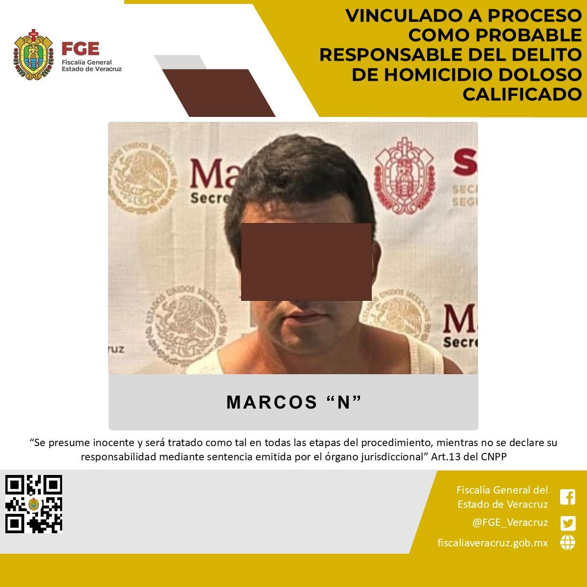 Vinculado a proceso como probable responsable del delito de homicidio doloso calificado