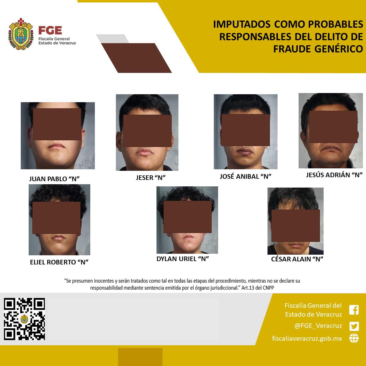 IMPUTADOS COMO PROBABLES RESPONSABLES DEL DELITO DE FRAUDE GENÉRICO.