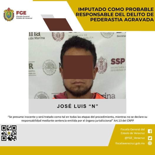 Imputado como probable responsable del delito de pederastia agravada
