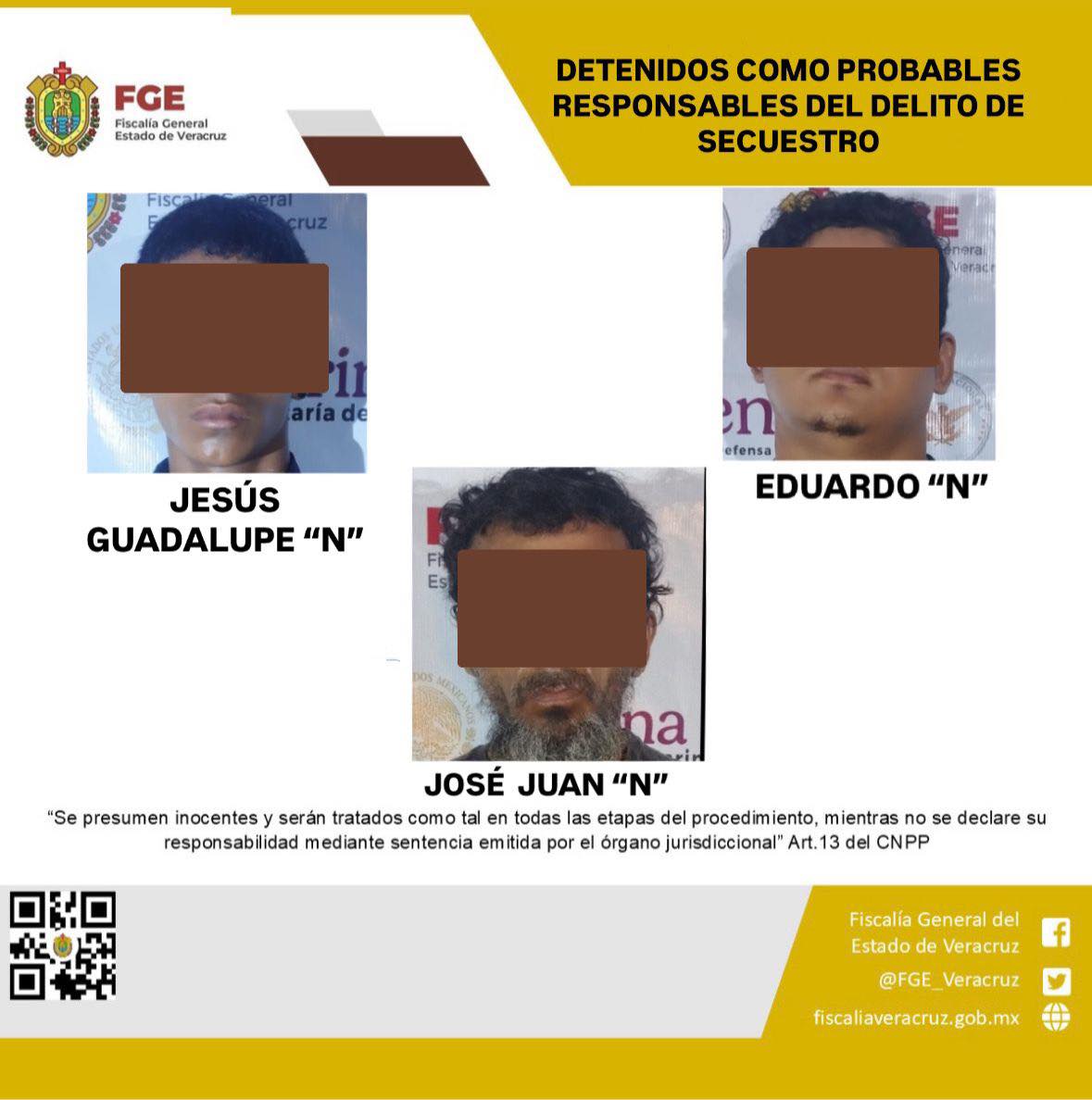 UECS LIBERA A VÍCTIMA DE SECUESTRO Y DETIENE A TRES PRESUNTOS RESPONSABLES, EN TEMPOAL DE SÁNCHEZ