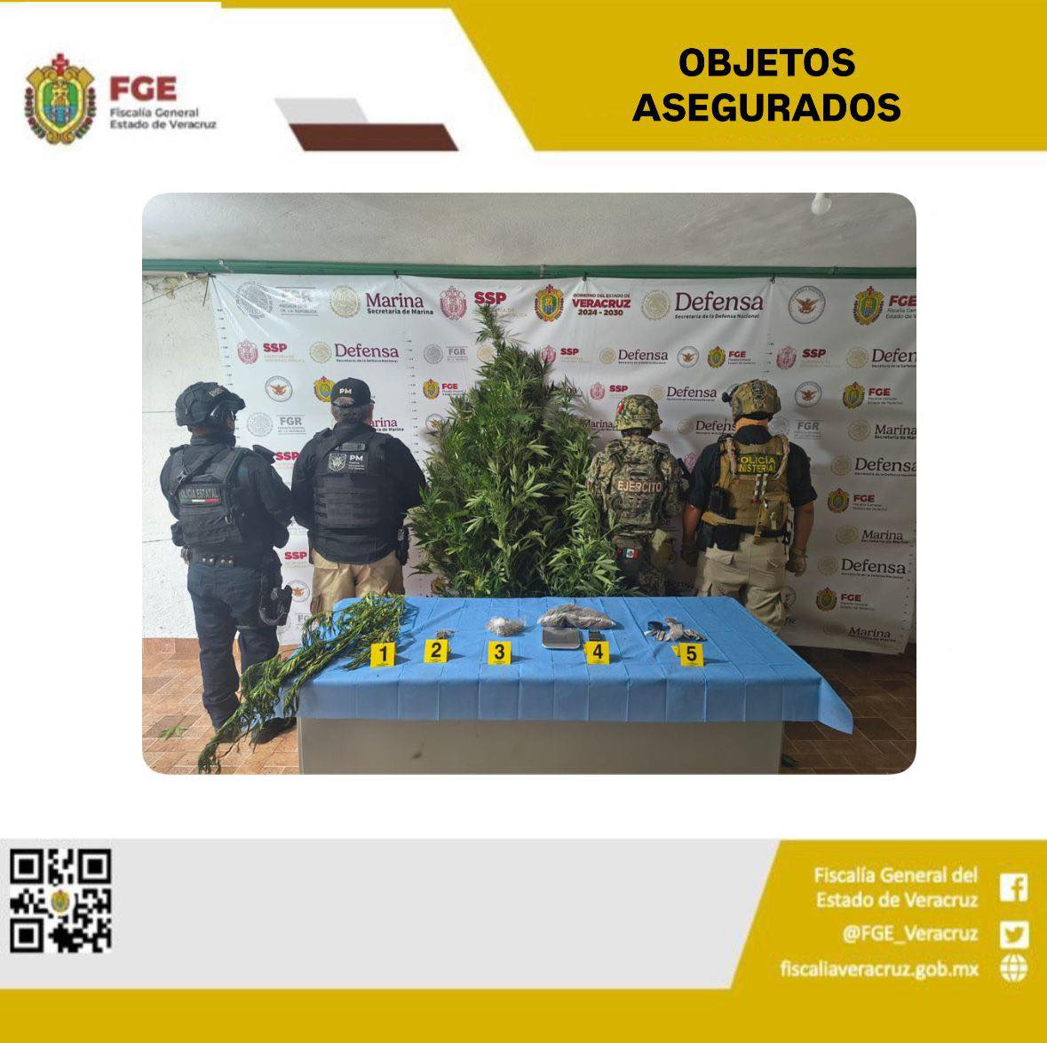 OBJETOS ASEGURADOS EN OPERATIVO DE CATEO CON FUERZAS FEDERALES Y ESTATALES EN XICO