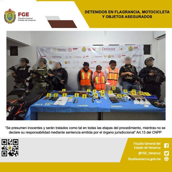 CUATRO PERSONAS DETENIDAS, MOTOCICLETA Y OBJETOS ASEGURADOS EN OPERATIVO DE CATEO CON FUERZAS FEDERALES Y ESTATALES EN MALTRATA