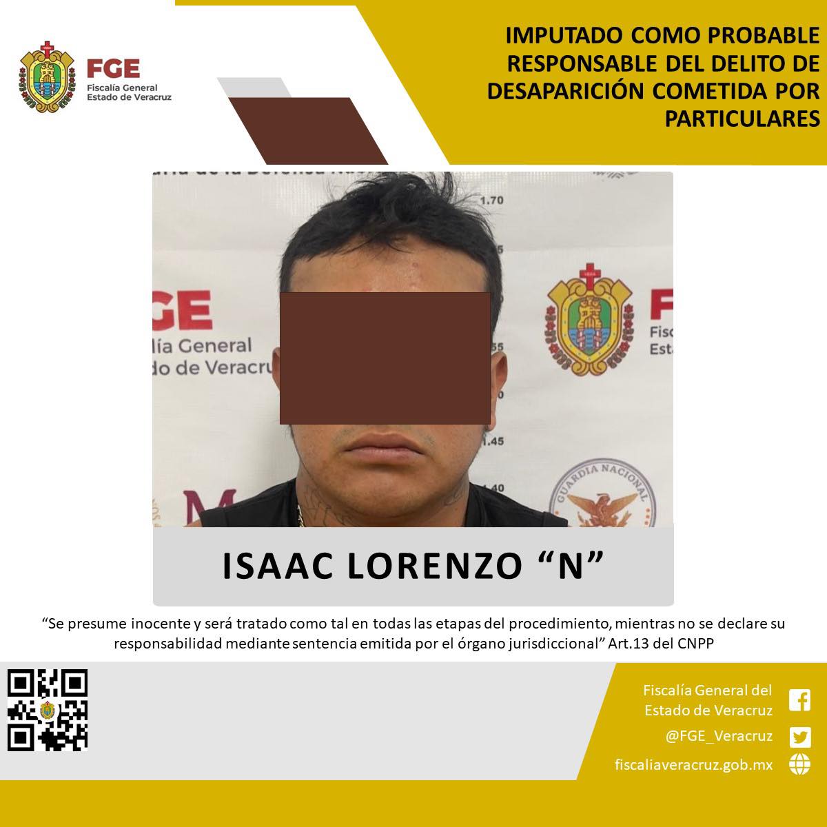 PRISIÓN PREVENTIVA COMO PROBABLE RESPONSABLE DEL DELITO DE DESAPARICIÓN COMETIDA POR PARTICULARES