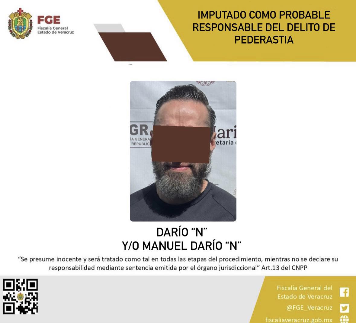 Imputado como probable responsable del delito de pederastia