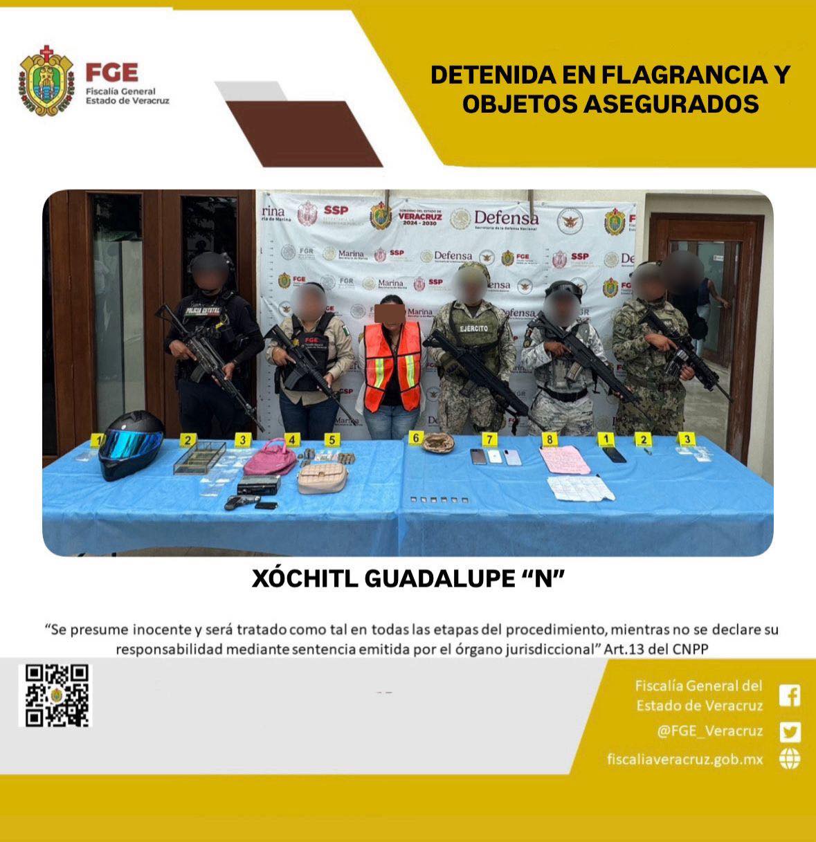 UNA PERSONA DETENIDA Y OBJETOS ASEGURADOS EN OPERATIVO DE CATEO CON FUERZAS FEDERALES Y ESTATALES EN FORTÍN DE LAS FLORES