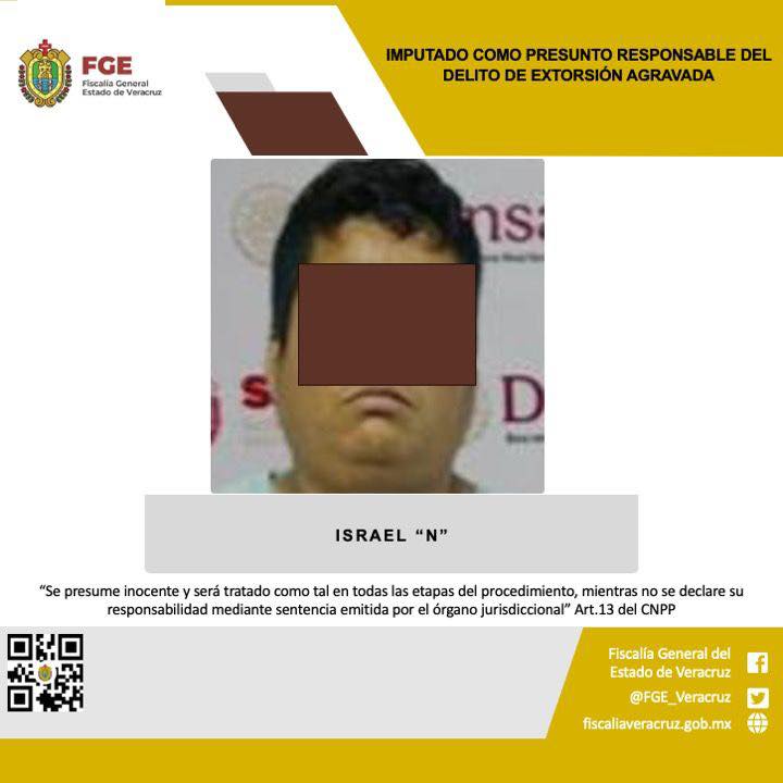 IMPUTAN A ISRAEL “N” POR PRESUNTA EXTORSIÓN AGRAVADA.