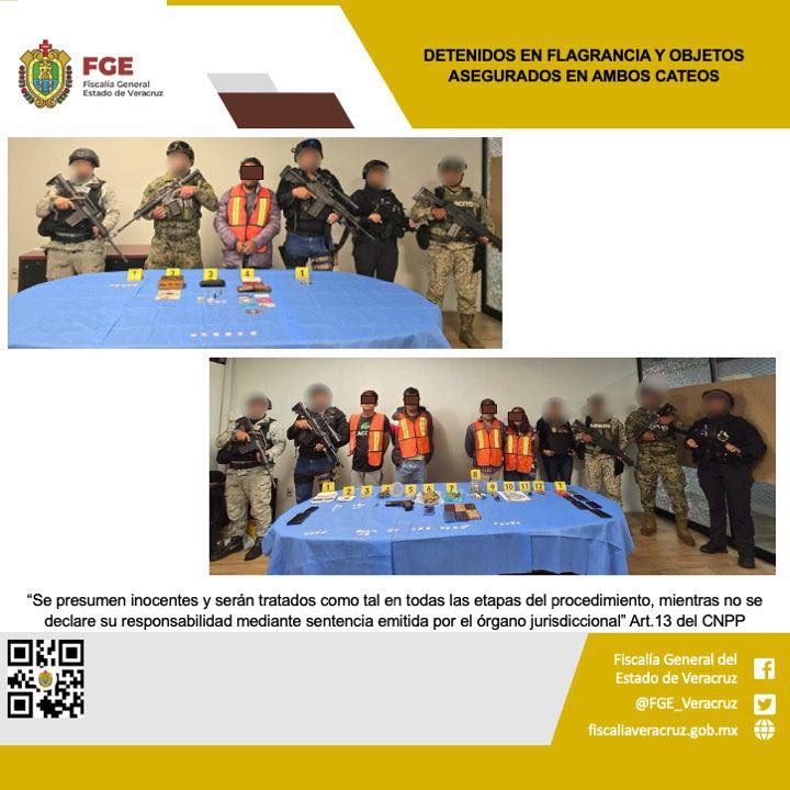 SEIS PERSONAS DETENIDAS, VEHÍCULOS Y OBJETOS ASEGURADOS EN OPERATIVOS DE CATEO CON FUERZAS FEDERALES Y ESTATALES EN IXTACZOQUITLÁN
