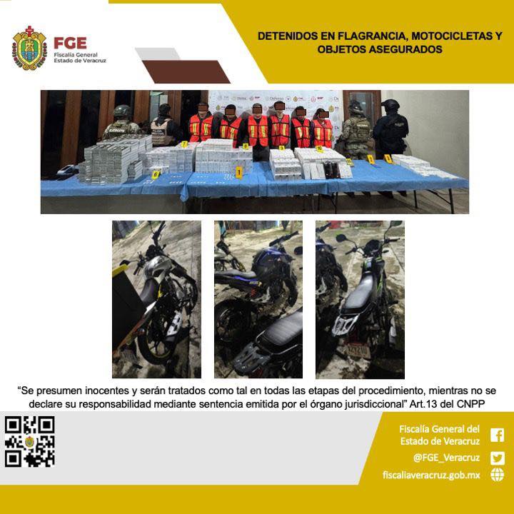 SEIS PERSONAS DETENIDAS, MOTOCICLETAS Y OBJETOS ASEGURADOS EN OPERATIVO DE CATEO CON FUERZAS FEDERALES Y ESTATALES EN CÓRDOBA