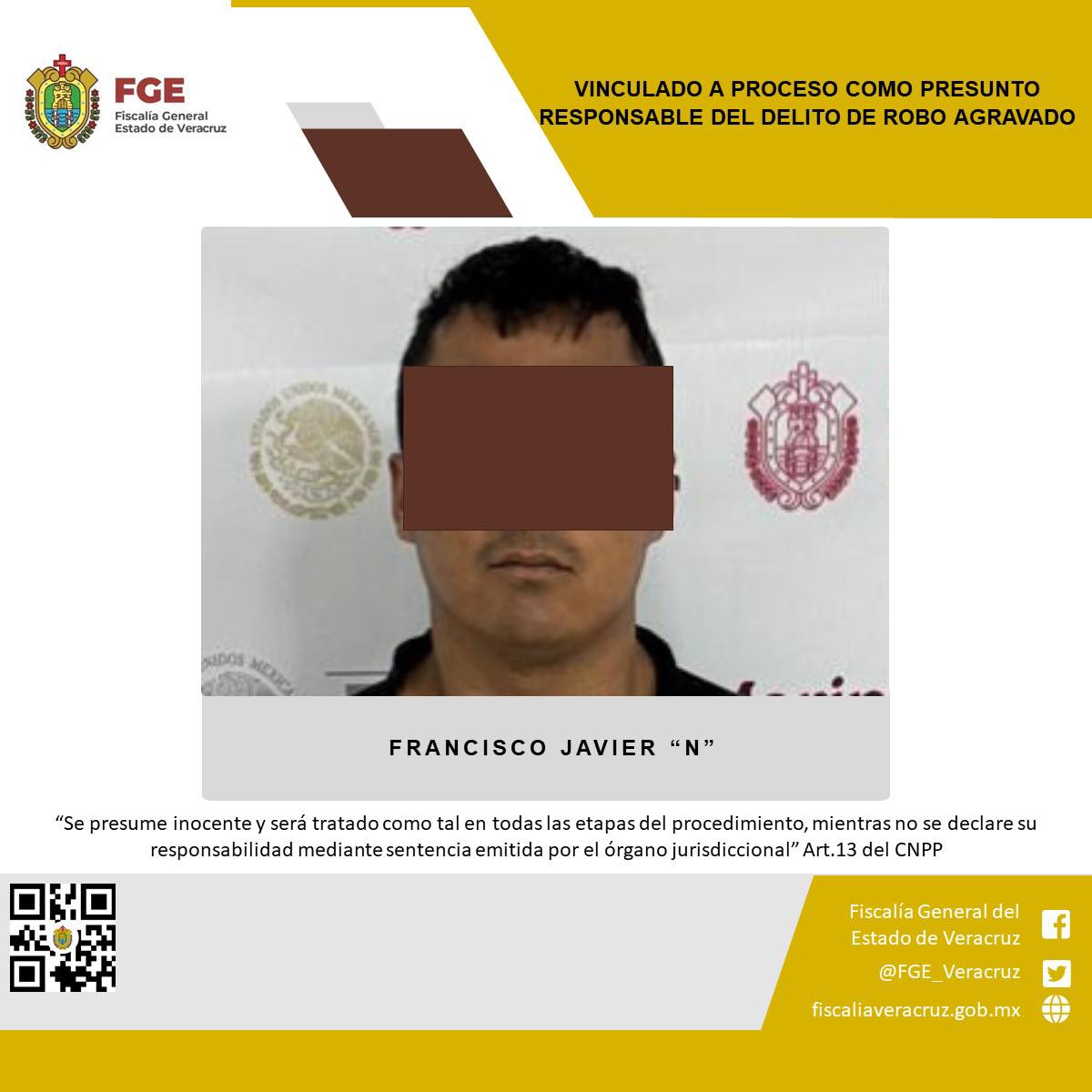 Prisión preventiva contra presunto responsable de diversos robos en la zona de Xalapa y Veracruz.