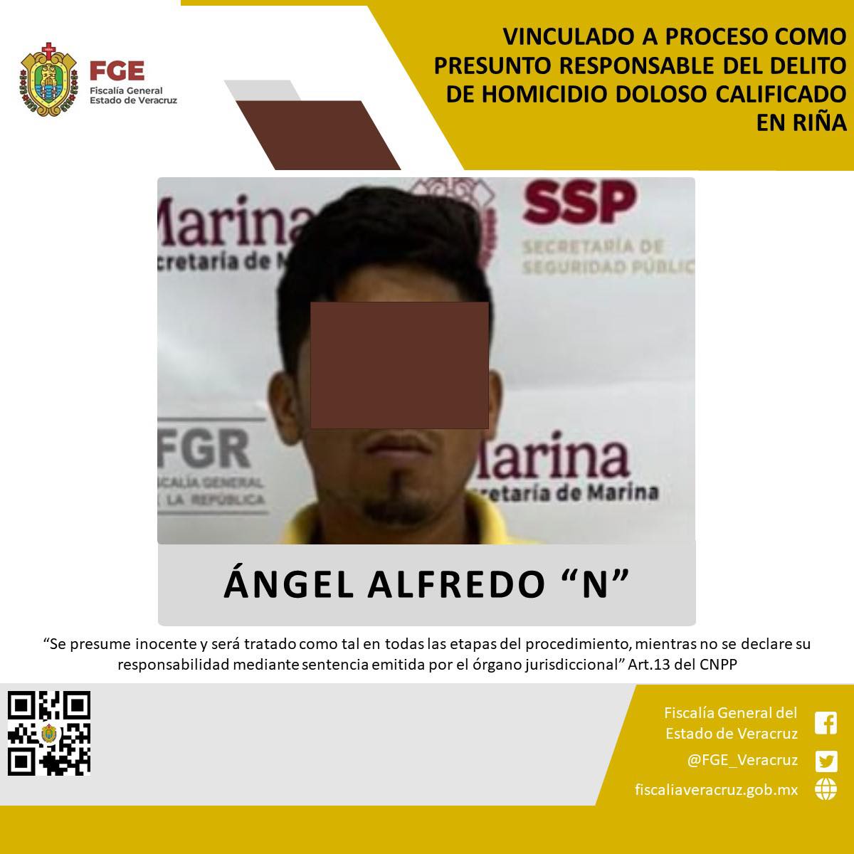 RATIFICAN PRISIÓN PREVENTIVA A MASCULINO POR HOMICIDIO DOLOSO CALIFICADO EN RIÑA, EN VERACRUZ.