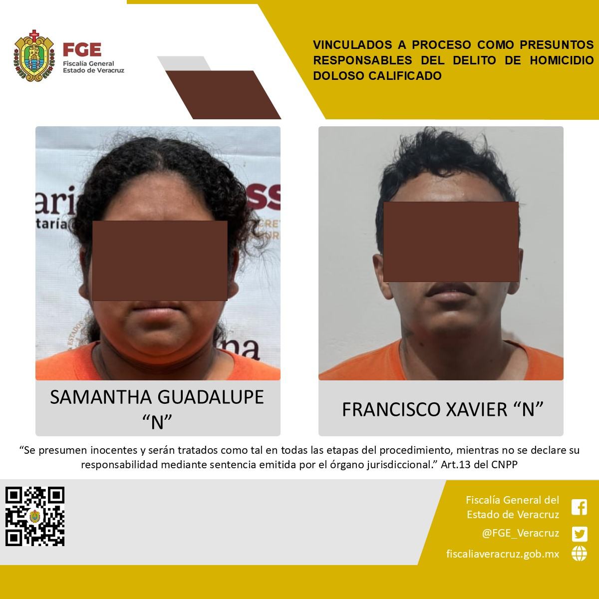 Vinculados a proceso como presuntos responsables del delito de homicidio doloso calificado