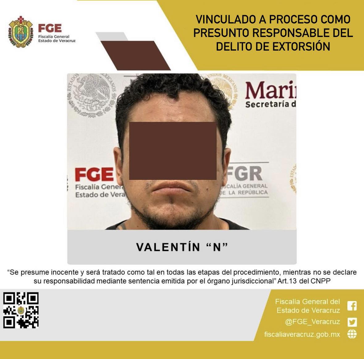 VINCULADO A PROCESO PRESUNTO EXTORSIONADOR EN COATZACOALCOS