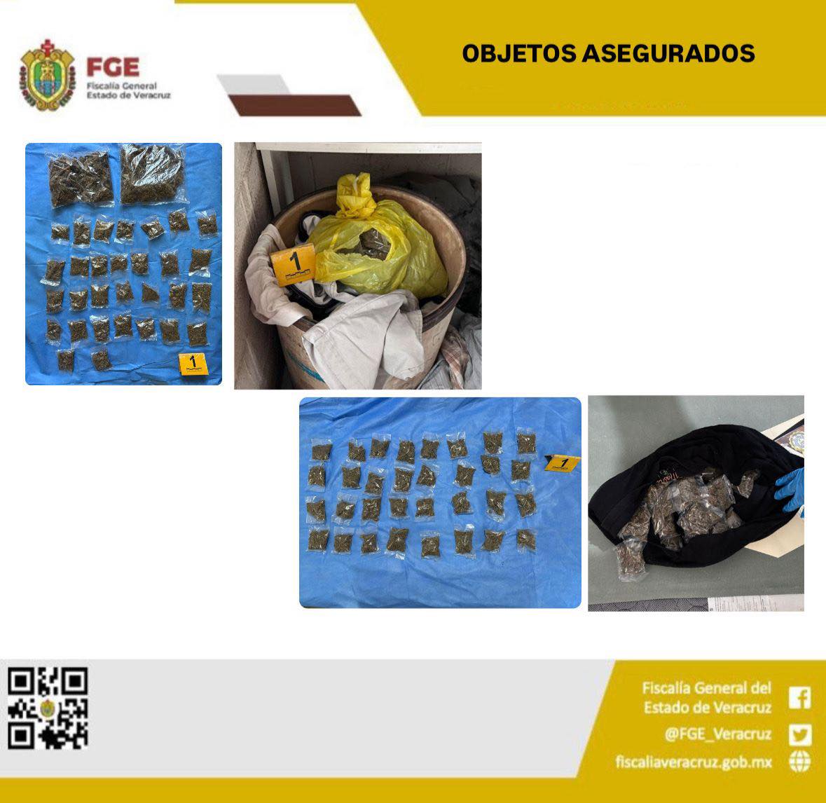 OBJETOS ASEGURADOS EN OPERATIVOS DE CATEO CON FUERZAS FEDERALES Y ESTATALES EN VERACRUZ.