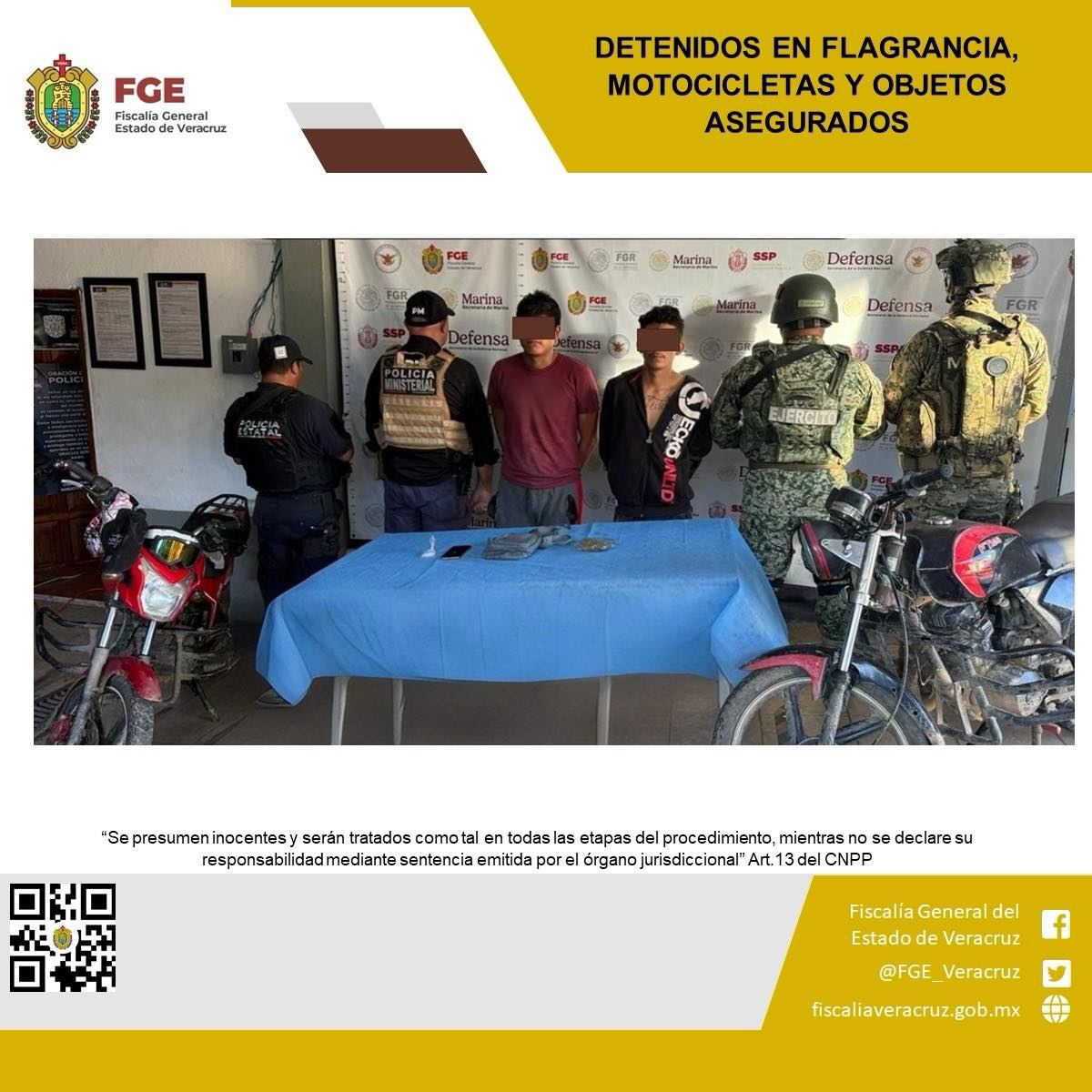 DOS PERSONAS DETENIDAS, MOTOCICLETAS Y OBJETOS ASEGURADOS EN OPERATIVO DE CATEO CON FUERZAS FEDERALES Y ESTATALES EN MINATITLÁN.