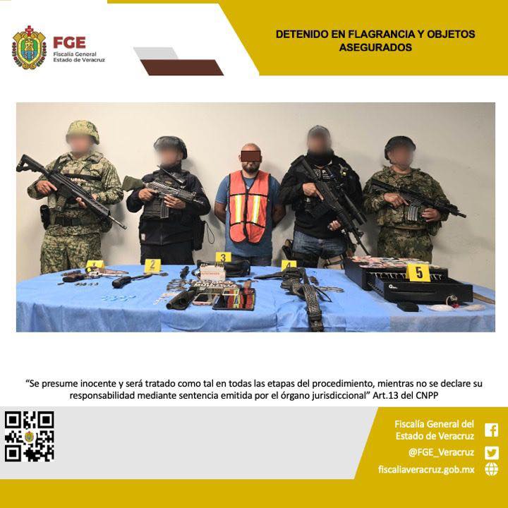 Una persona detenida y objetos asegurados en operativo de cateo con fuerzas federales y estatales en Orizaba