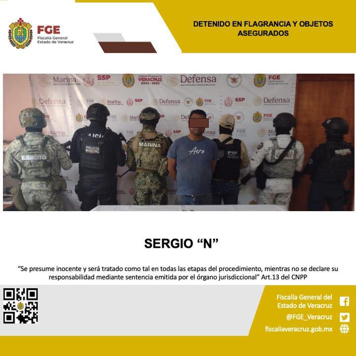 UNA PERSONA DETENIDA Y OBJETOS ASEGURADOS EN OPERATIVO DE CATEO CON FUERZAS FEDERALES Y ESTATALES EN TUXPAN