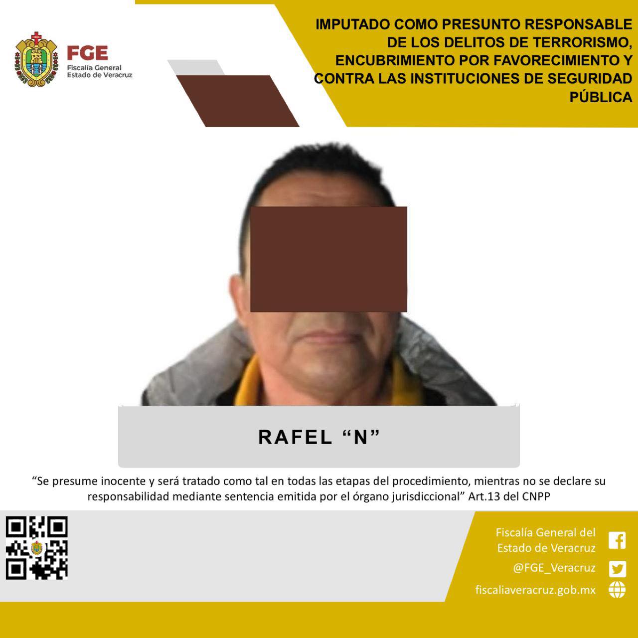 La Fiscalía General del Estado obtiene prisión preventiva oficiosa contra presunto responsable por diversos delitos