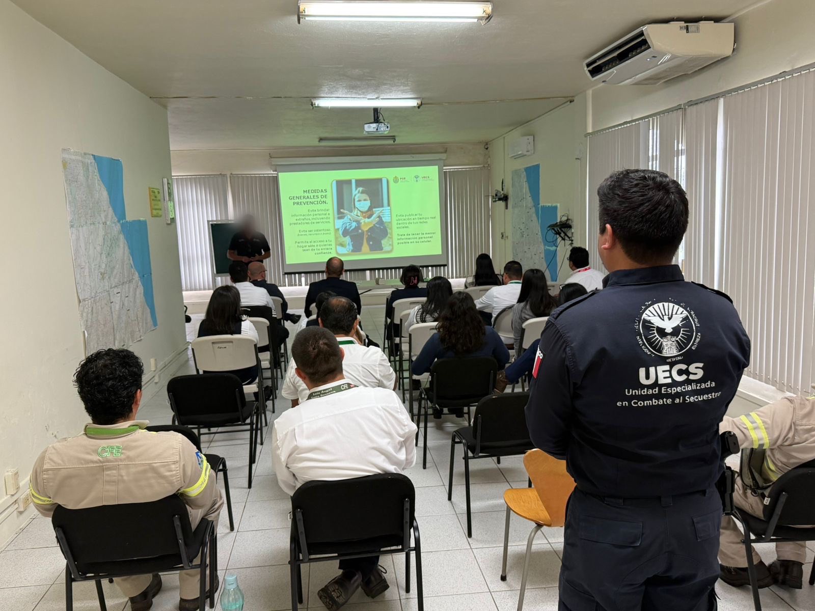 Imparte UECS plática preventiva relacionada al secuestro, extorsión y engaño telefónico
