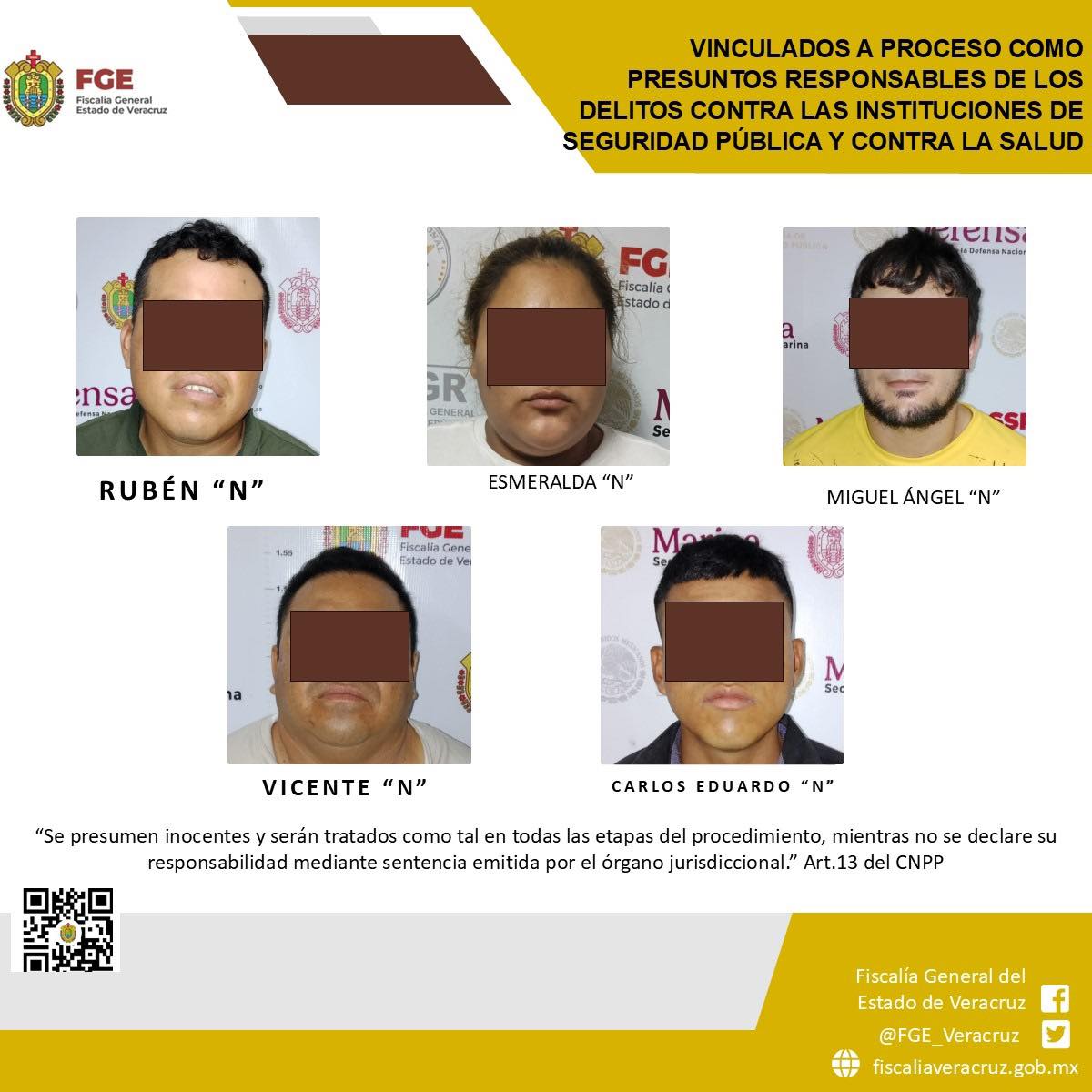 Prisión preventiva a 5 presuntos responsables tras hechos registrados en la congregación Mundo Nuevo de Coatzacoalcos