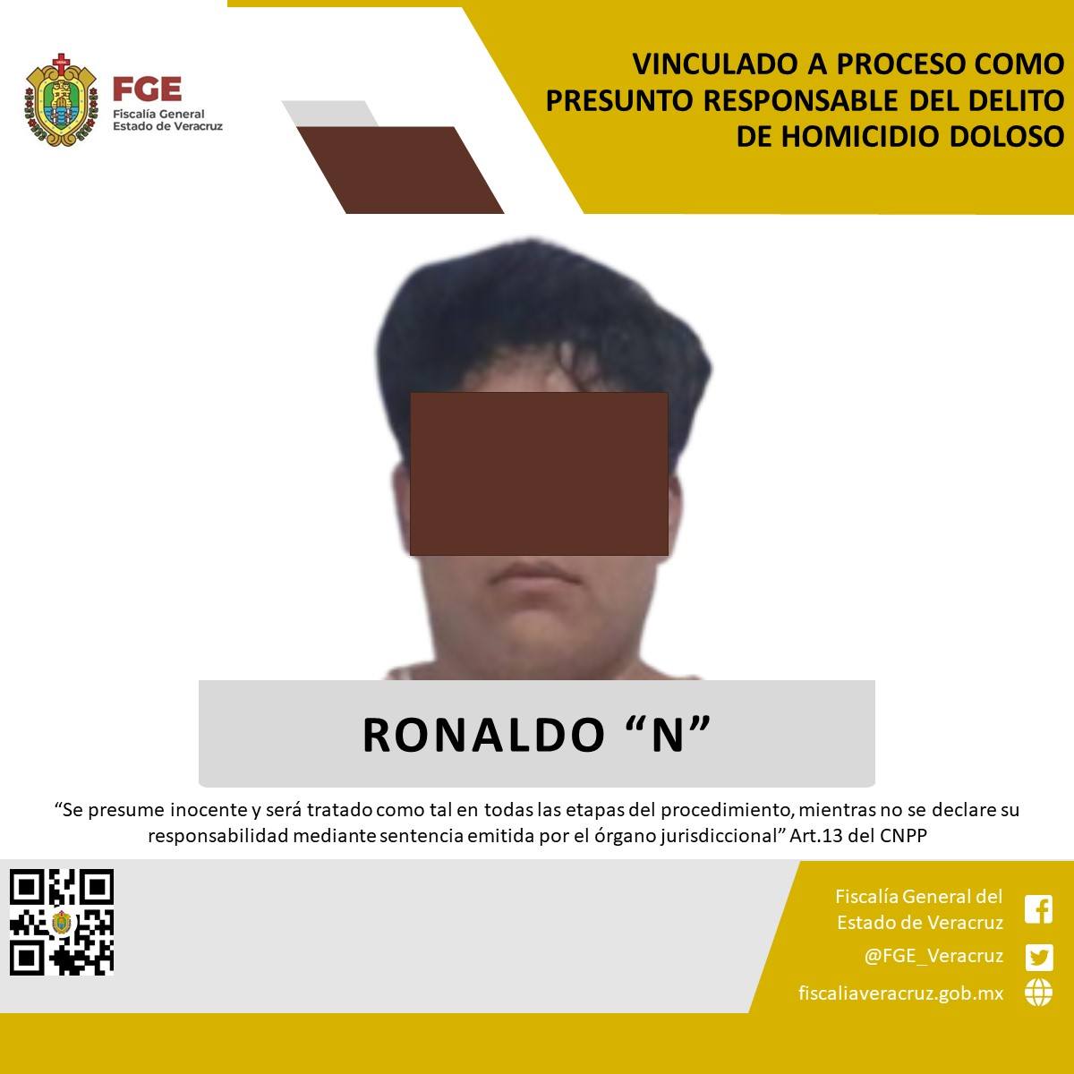 En Acayucan, presunto responsable de homicidio doloso es vinculado a proceso