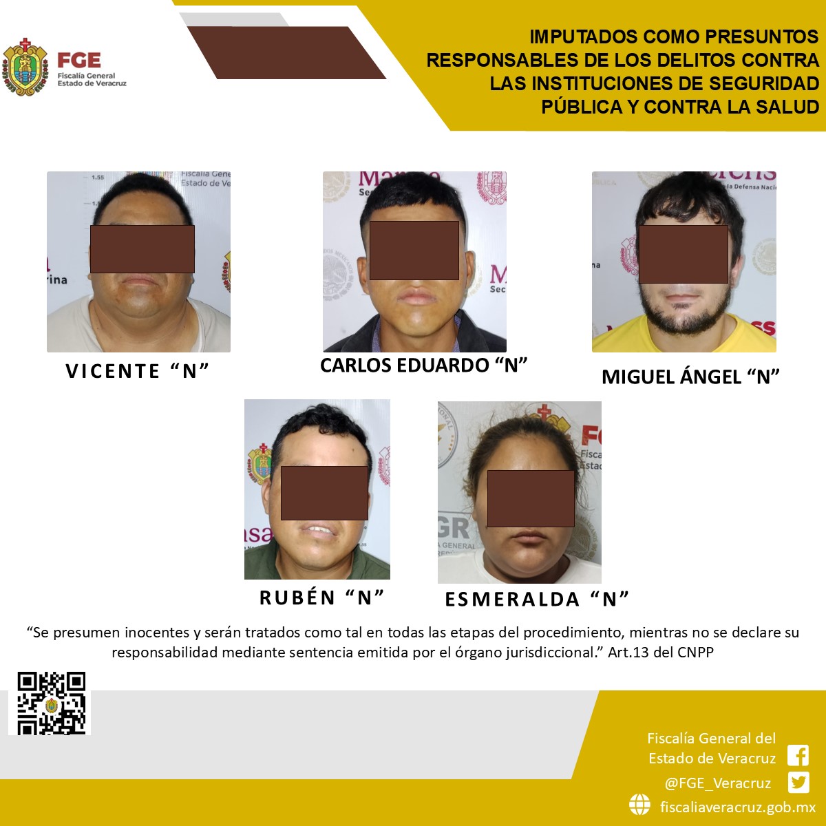 Prisión preventiva contra presuntos infractores de la ley en Coatzacoalcos