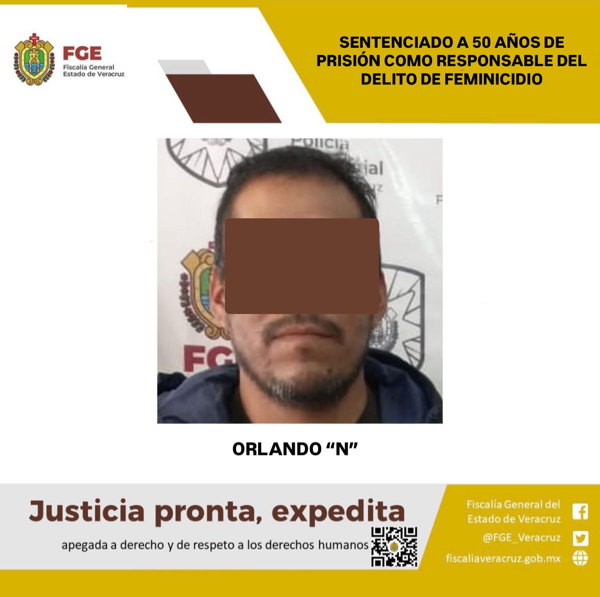 Sentencian a 50 años de prisión a responsable de feminicidio en Tehuipango