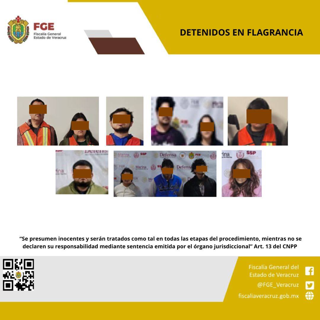 Fiscalía General del Estado detiene a 11 personas durante cateos realizados en diversos municipios