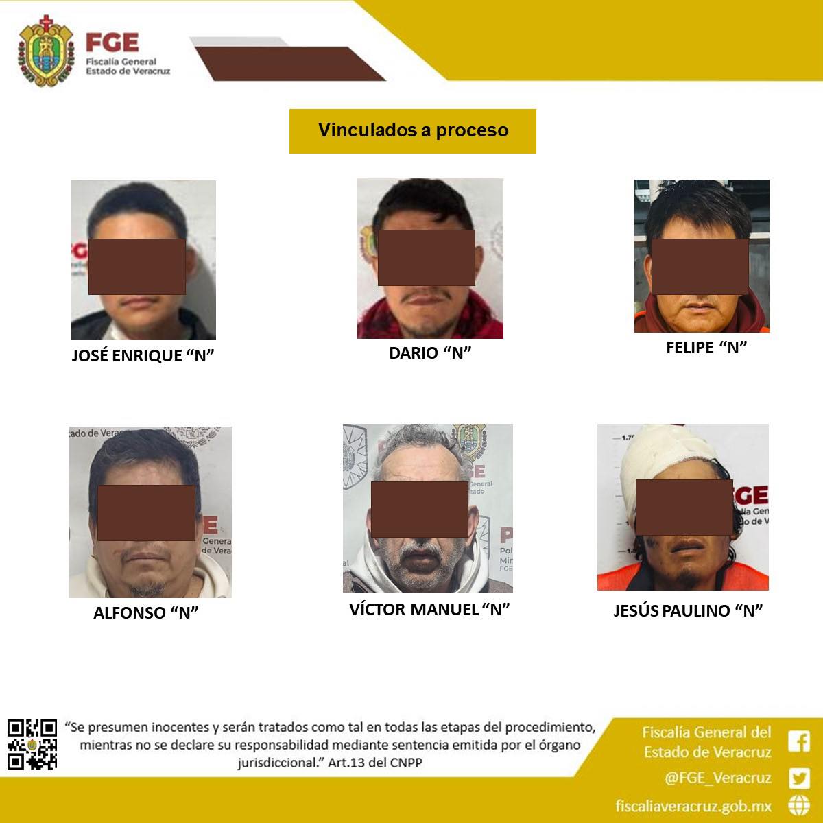 La FGE obtiene vinculaciones a proceso por secuestro, homicidio, delitos de género y pederastia agravada, en Córdoba, Xalapa y Zongolica