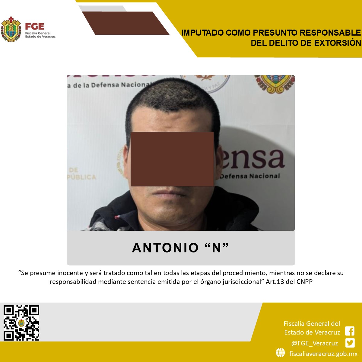 Prisión preventiva contra presunto responsable de extorsión en Córdoba