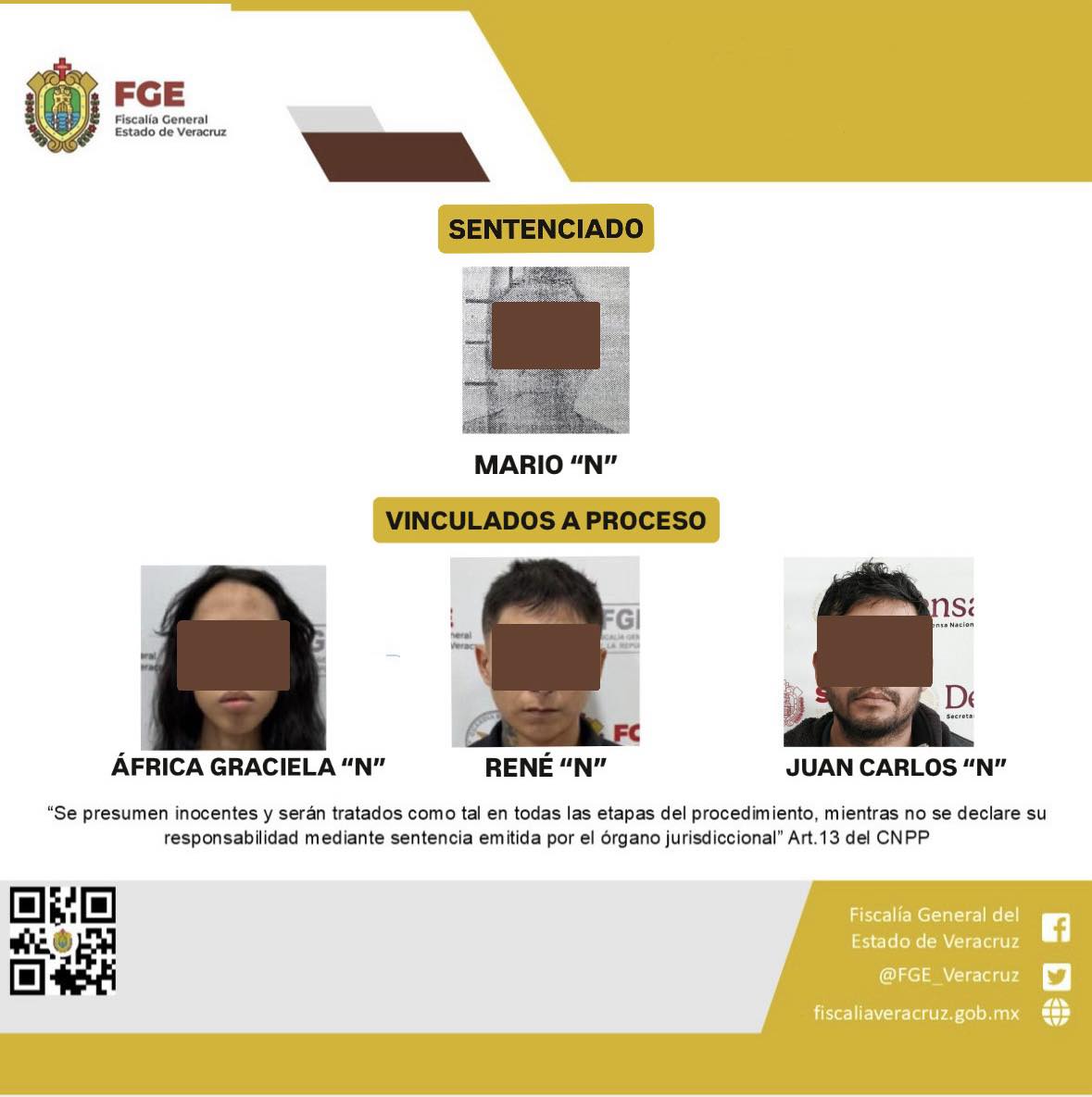 En Poza Rica sentencian a pederasta, en Coatzacoalcos y San Andrés Tuxtla vinculan a proceso a presuntos responsables de extorsión agravada y homicidio doloso calificado