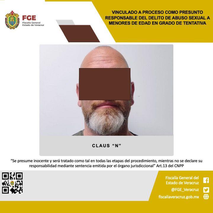 Fiscalía Especializada de Veracruz reporta vinculación a proceso por el delito de abuso sexual a menores de edad en grado de tentativa
