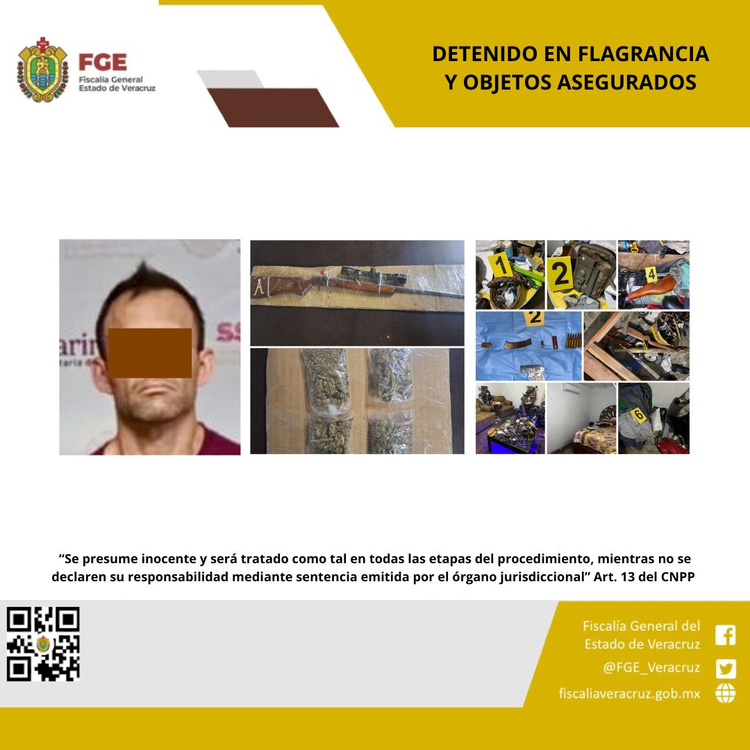 En La Antigua, una persona detenida y objetos asegurados en operativo de cateo con fuerzas federales y estatales