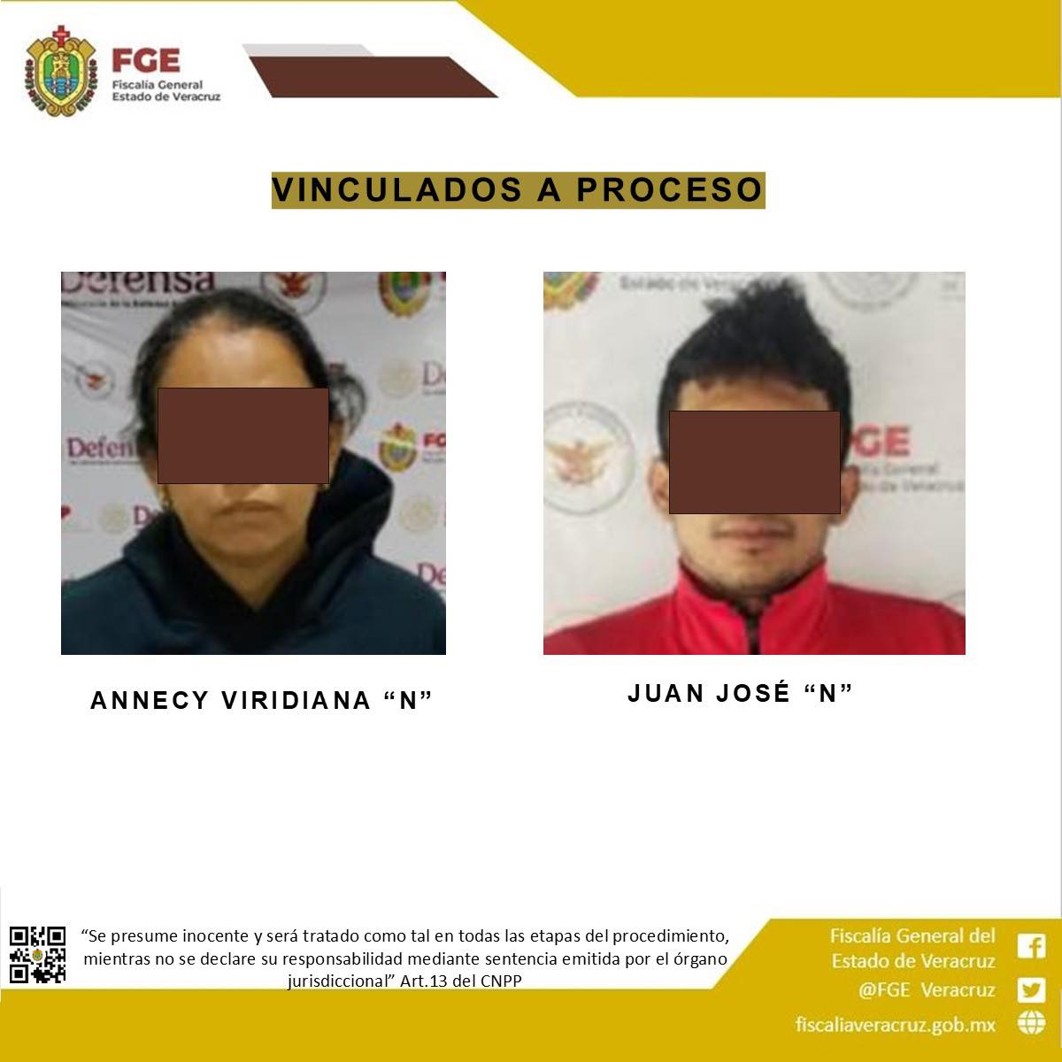 Vinculan a proceso en Coatepec a dos presuntos extorsionadores
