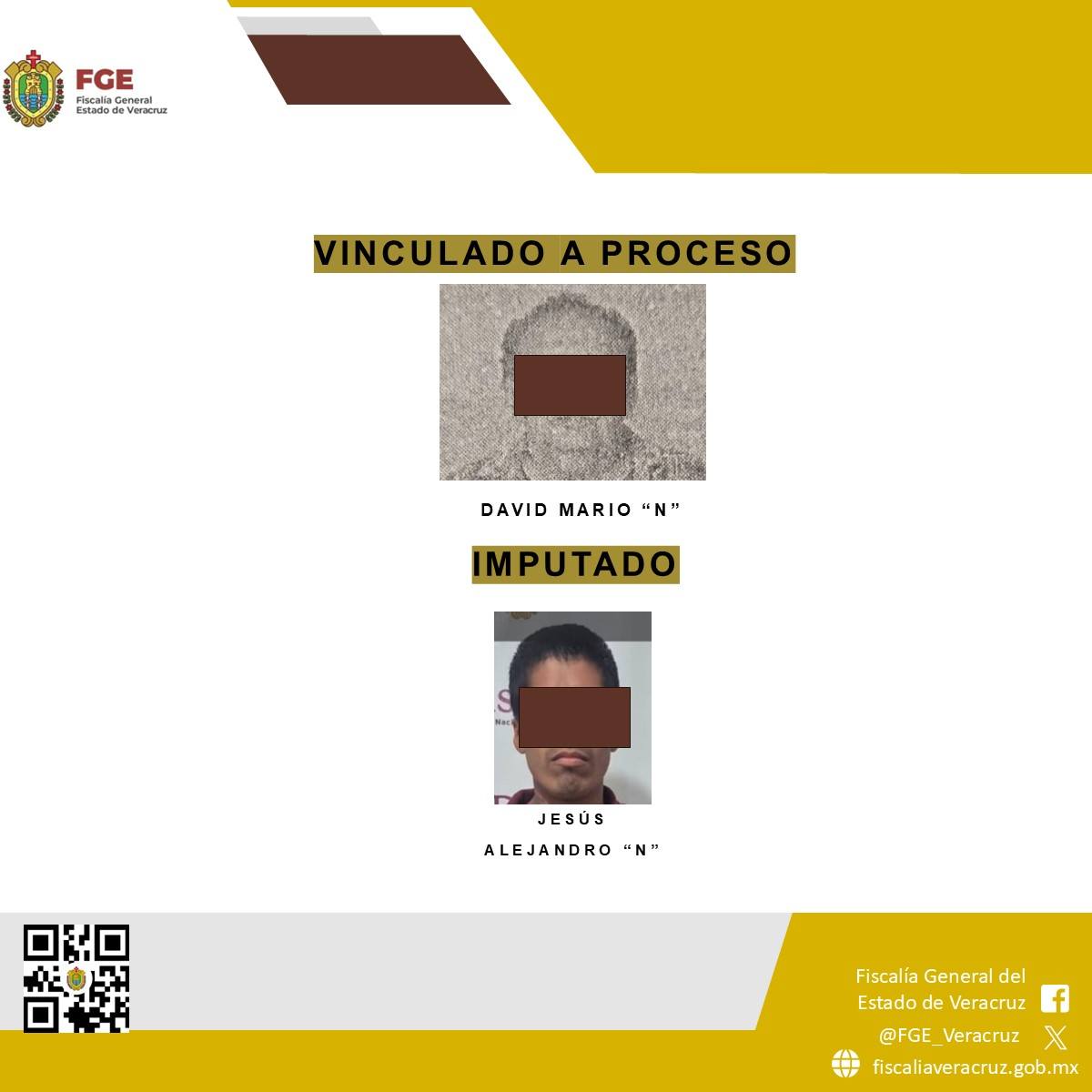 FGE informa vinculación a proceso por homicidio culposo, lesiones culposas y daños culposos en Veracruz