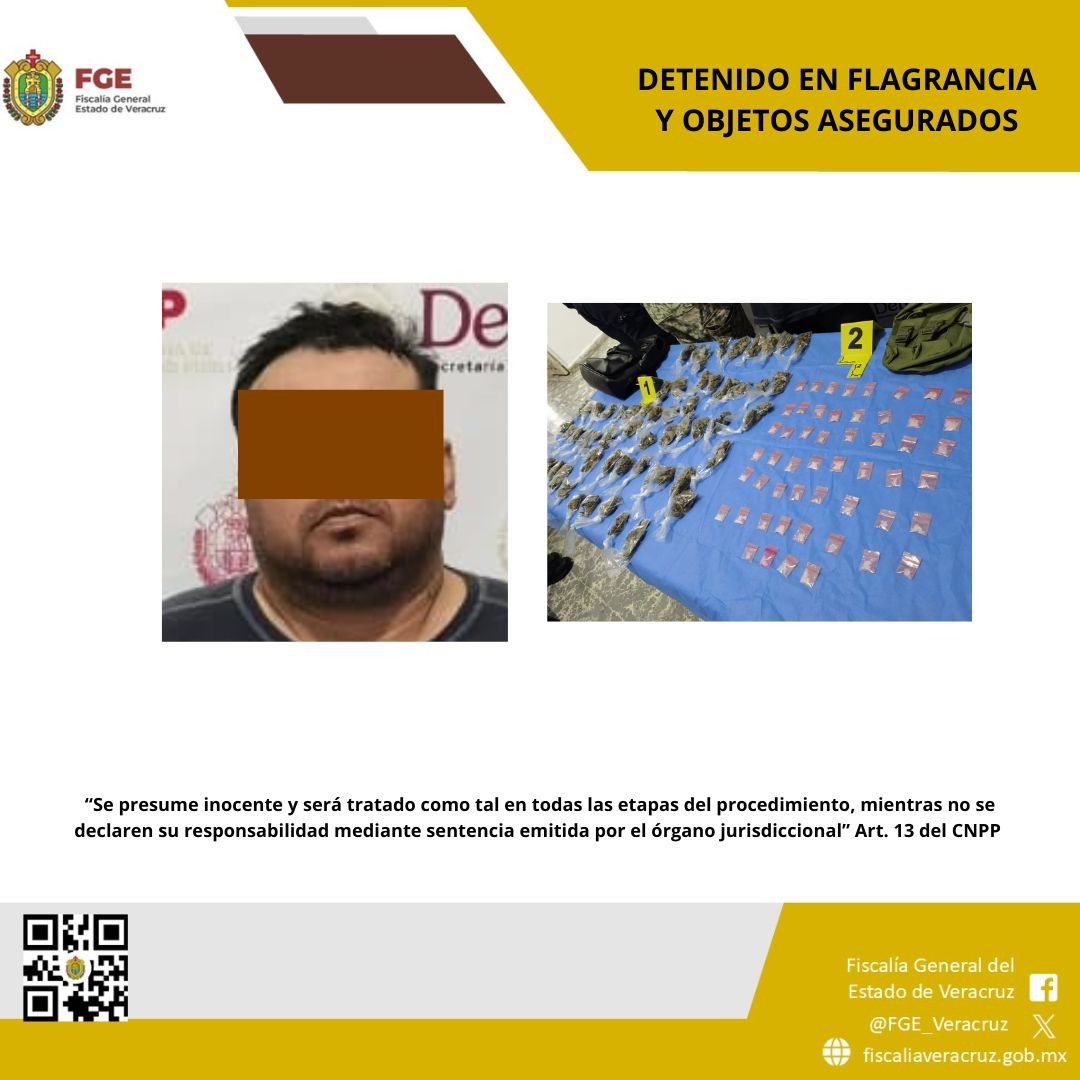 Detenido en flagrancia y objetos asegurados en operativo de cateo con fuerzas federales y estatales en Catemaco