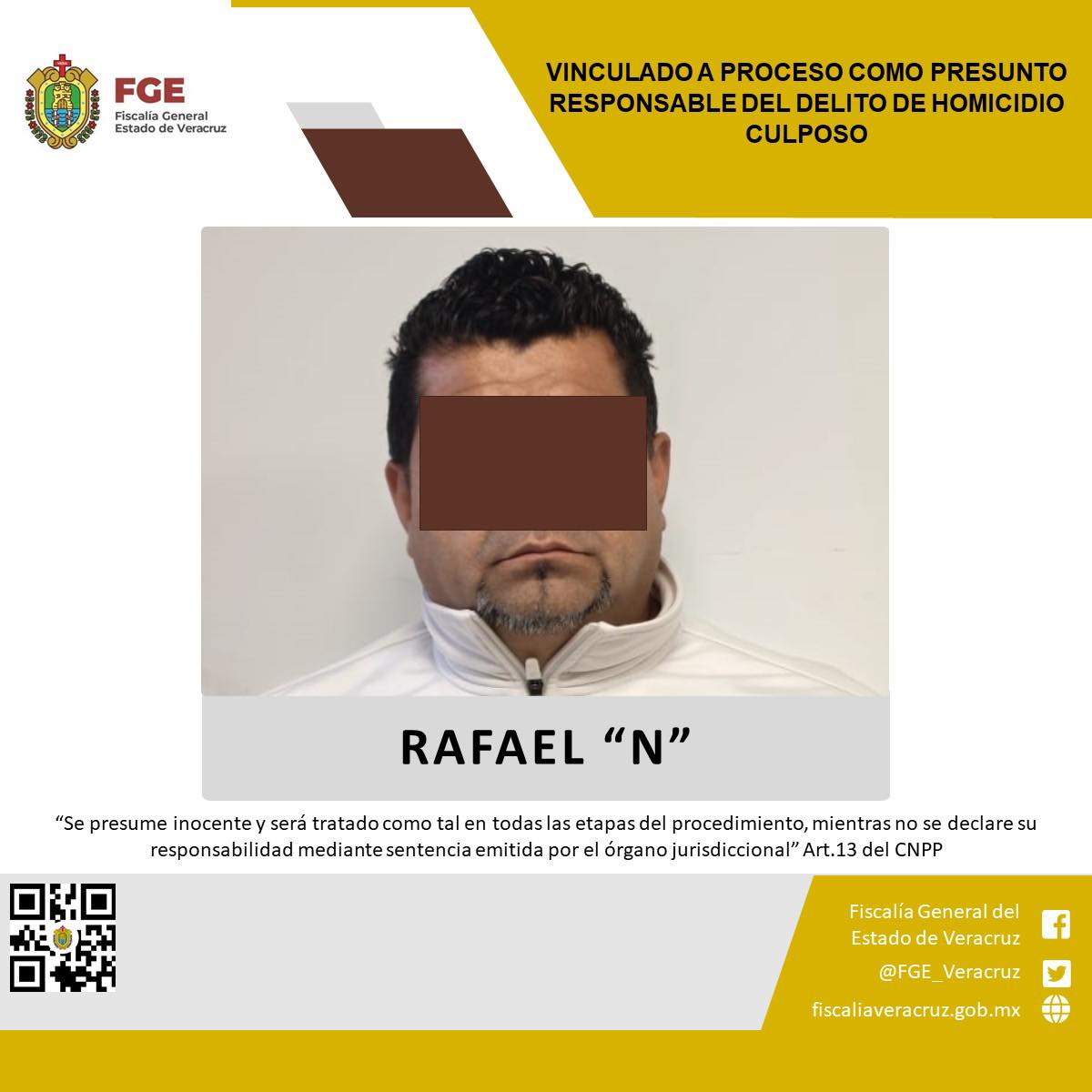 En Orizaba, presunto responsable de homicidio culposo es vinculado a proceso