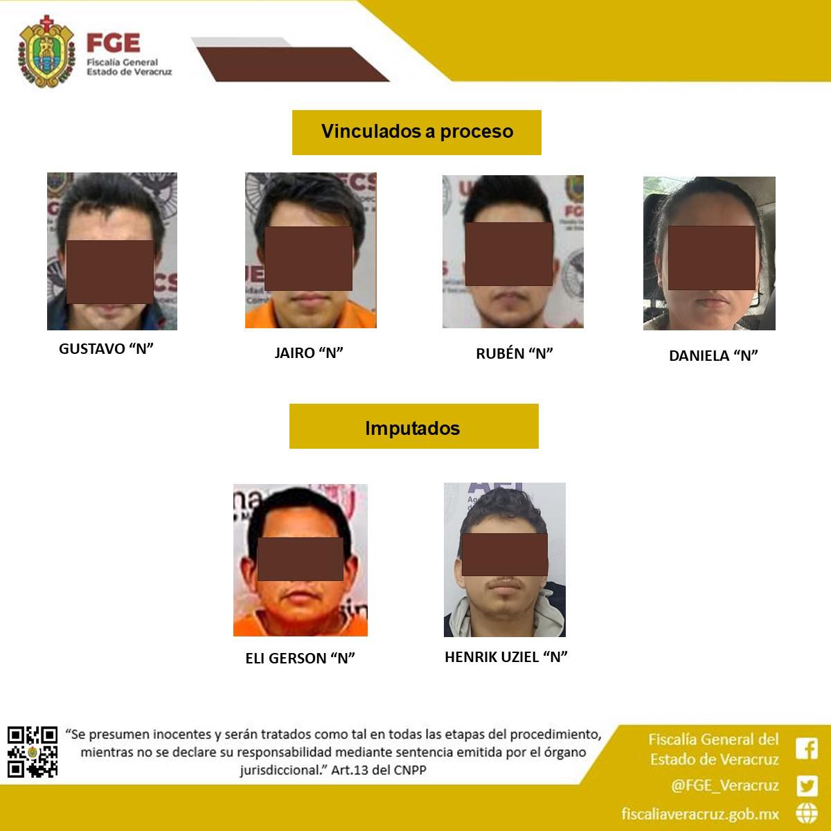 En Coatzacoalcos, Boca del Río y Nanchital, la FGE obtiene vinculaciones a proceso por secuestro, homicidio y robo, así como imputaciones en otros municipios